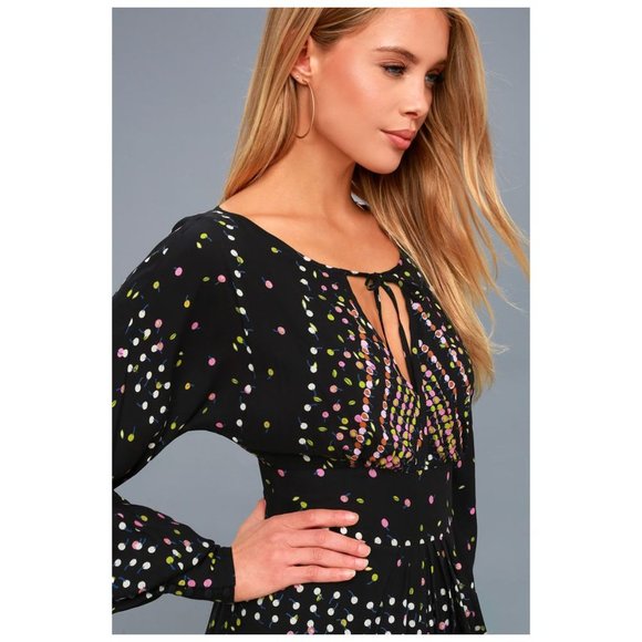 014 FREE PEOPLE Coryn Long Sleeve Mini Dress sz 6 Women's - Picture 15 of 16
